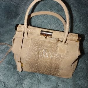Vittoria Pacini croc suede handbag